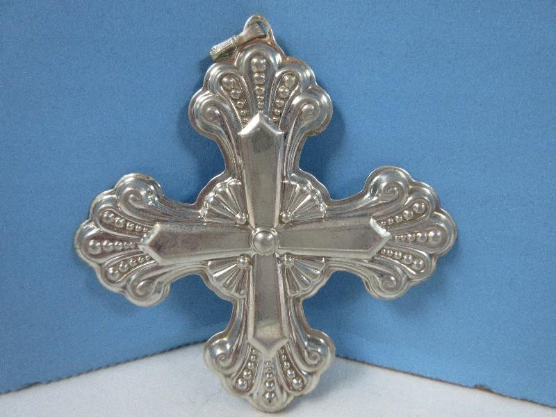 2008 Annual Reed & Barton Sterling Silver Christmas Cross Ornament-Wgt 14.77G+/-, Ret. $119.95