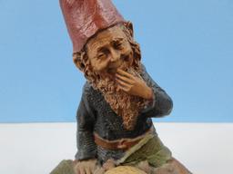 Collectors Tom Clark Gnomes 7" "Hogan" Pecan Resin Figurine by Cairn Studios Retired 1984