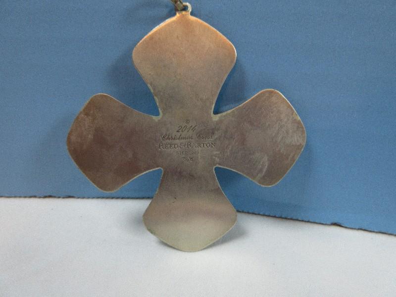 2014 Annual Reed & Barton Sterling Silver Christmas Cross Ornament-Wgt. 15.85G+/-, Ret. $280