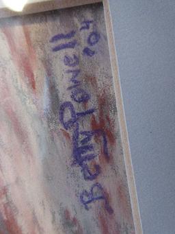 Titled "Meditation on a Mountain Stream" Pastel Chalk Original Artwork Signed Betty Powell '04