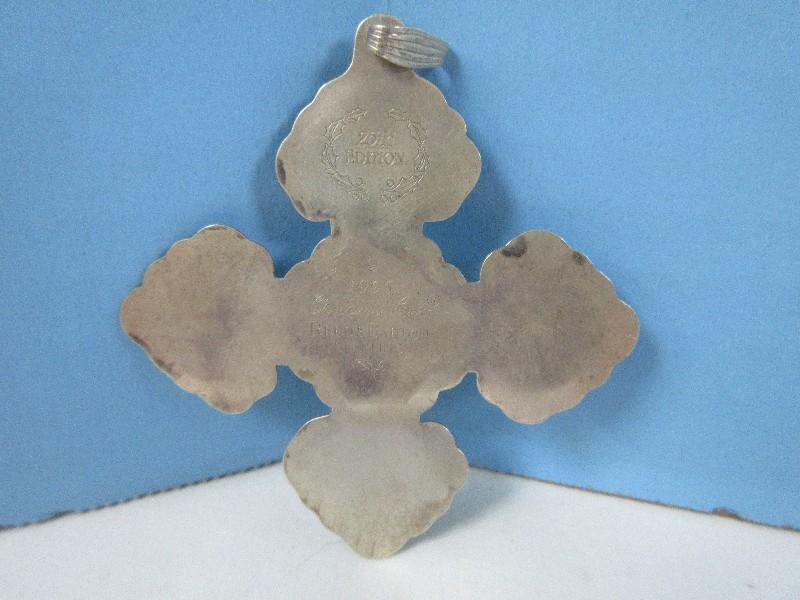 1995 Annual Reed & Barton Sterling Silver Christmas Cross Ornament-Wgt. 12.73G+/-, Ret. $79.95