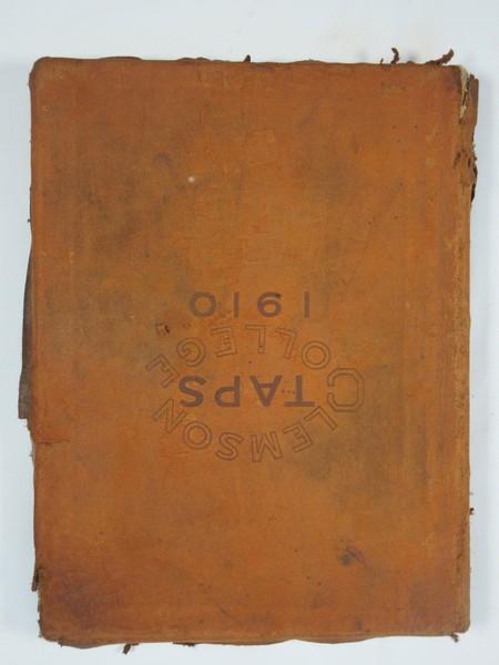 Antique Clemson College Taps 1910 Year Book Leather Cover