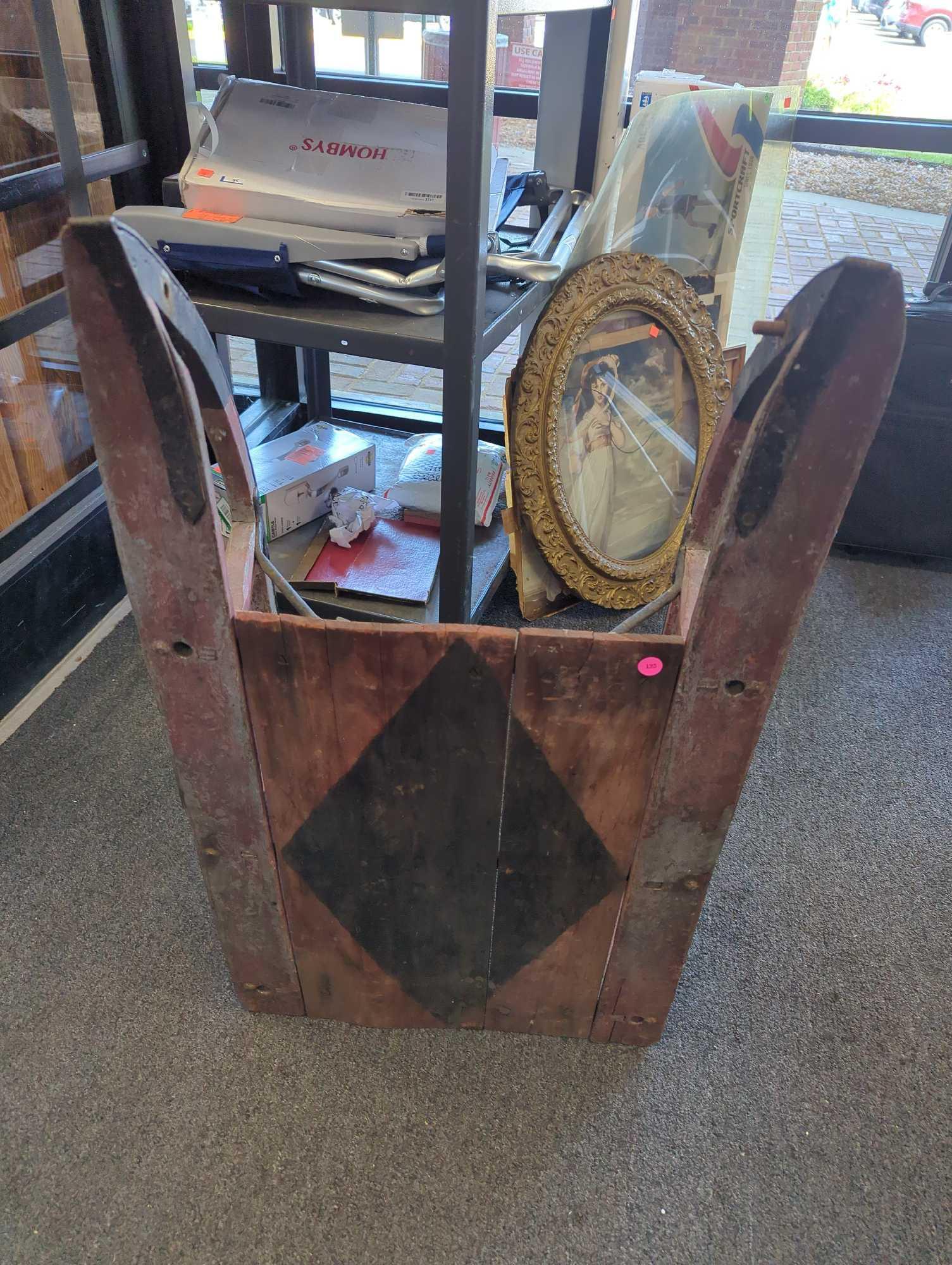 Antique Wooden Sled, Measure Approximately 20 in x 38 in, What you see in photos is what you will