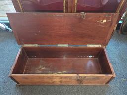 Replica of a 19th Century Seaman?s Chest, Measure Approximately 33 in x 12 in x 9 in, Has Some Signs