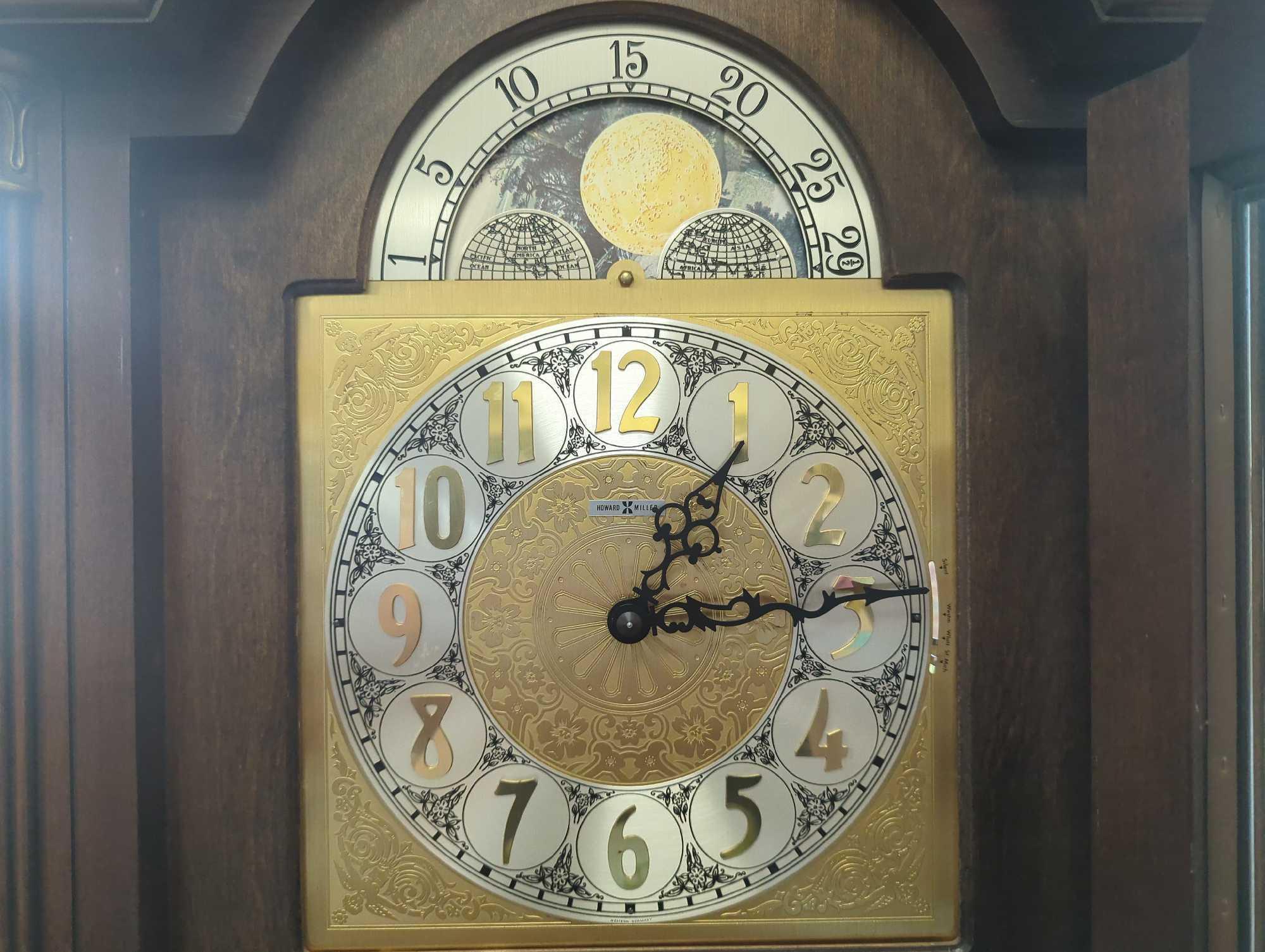 Howard Miller Grandfather Clock Model KGS542, With Beveled Glass, Has Main Parts, Measure