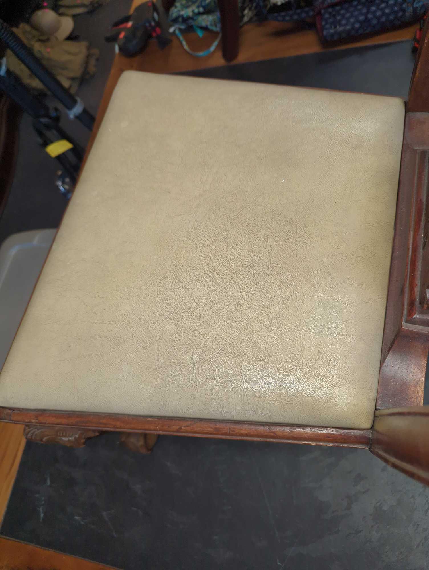 19th Century Centenial Chipendale Mahogany Side Chair, Back Of Chair has a Piece Missing, Legs Have