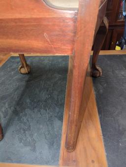 19th Century Centenial Chipendale Mahogany Side Chair, Back Of Chair has a Piece Missing, Legs Have