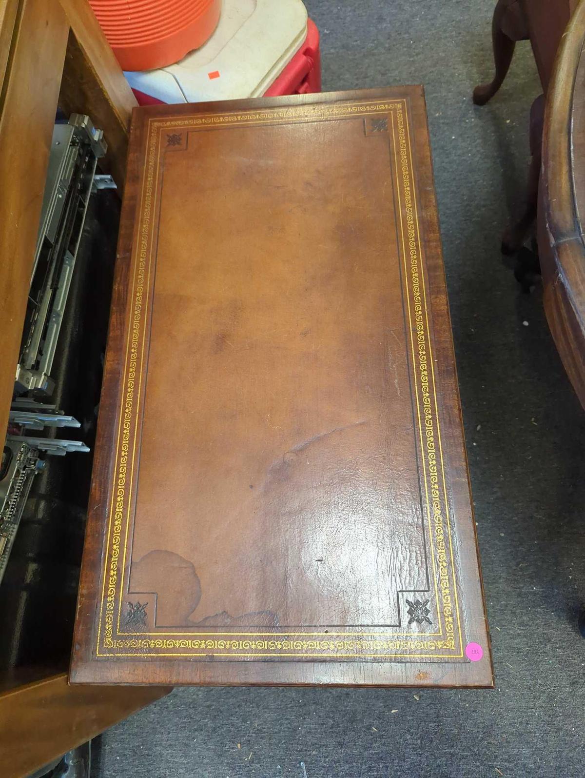 Old Style Heritage Flip Top Coffee Table/Game Table with Built in Cubby, Appears to have Some Water