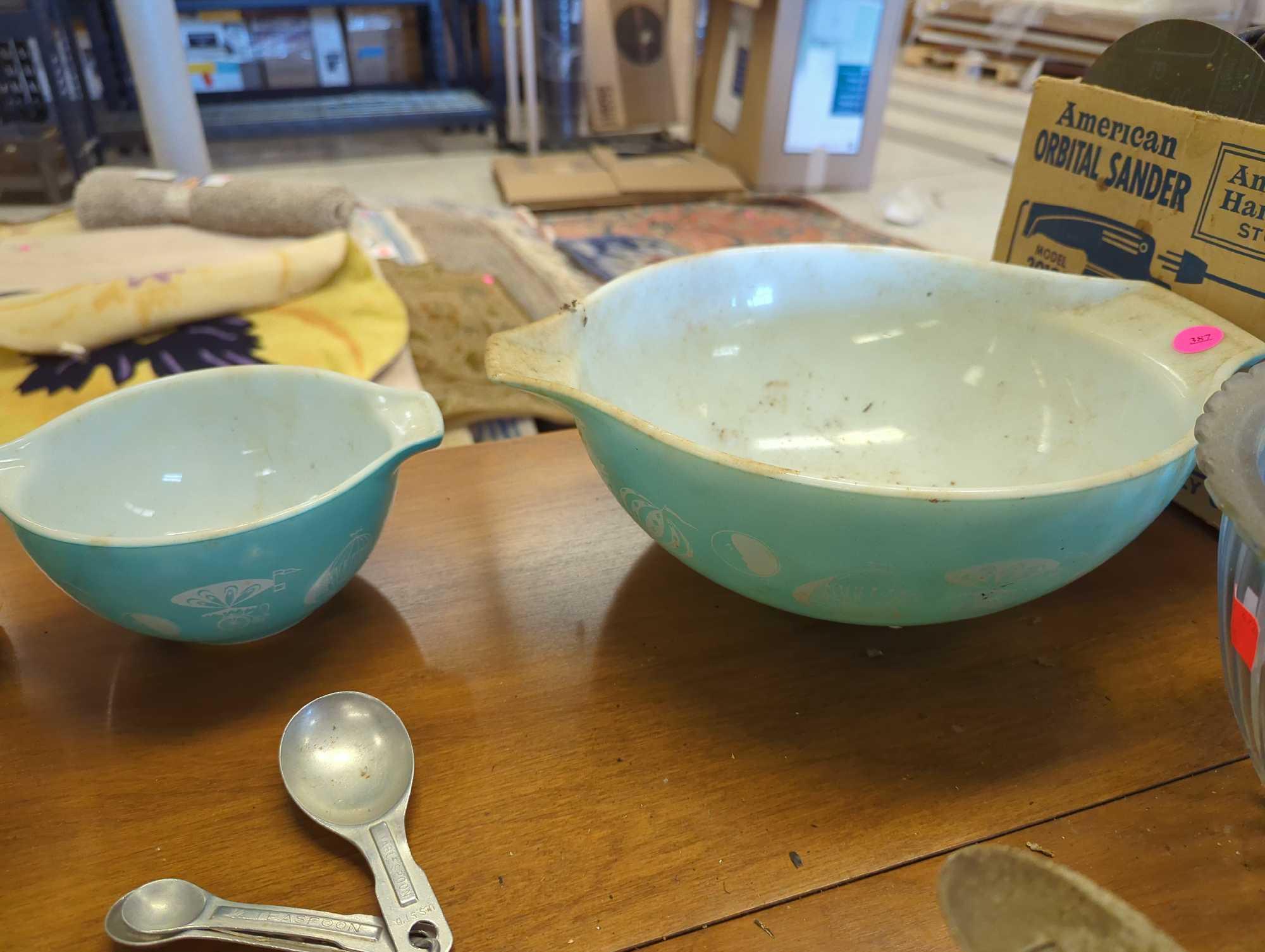 Lot of Assorted Items to Include, Acme Egg Grading Scale Has Some Signs Of Aging, Vintage Pyrex 441