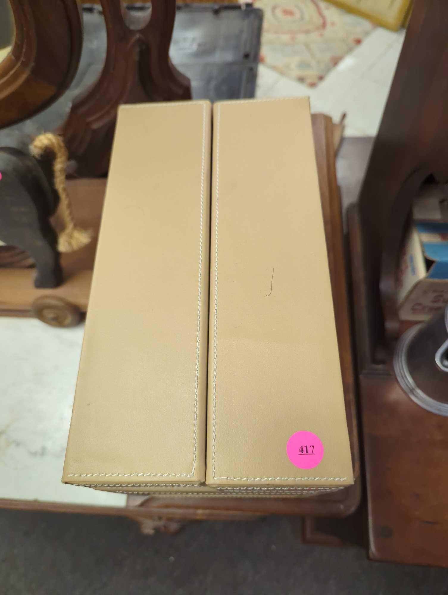 Tan Makeup Container, Approximate Dimensions - 7" H x 11" W x 6" D, Appears to be Lightly Used, What