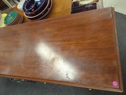 1975 Henkel Harris Queen Anne Style Solid Wild Black Cherry Side Board From the Jamestown Colony