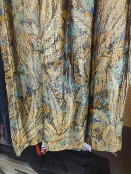 Lot of 2 Women's Long Skirts, One is A Navy Blue With A Back Zipper Size 14, And One is A Floral