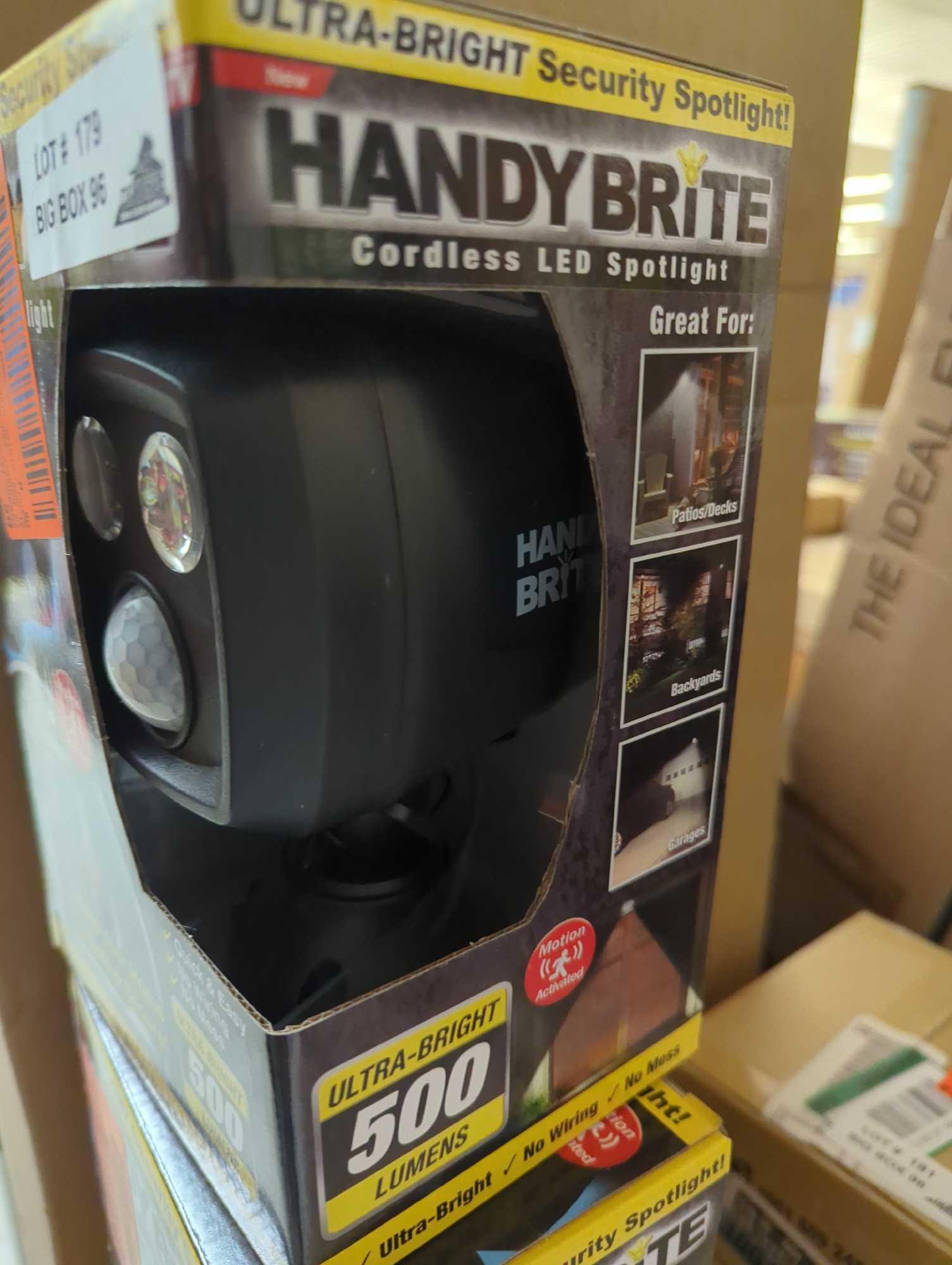 Lot of 2 HANDY BRITE 500 Lumens Multi-Location Cordless Motion-Activated Sensor LED Spotlight,