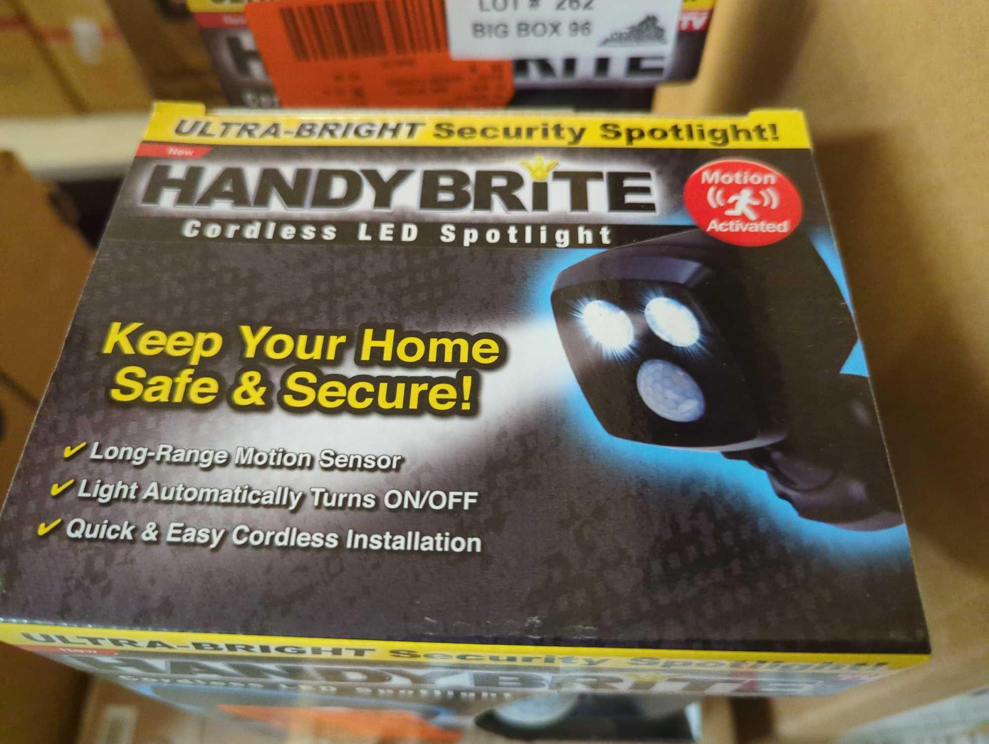 Lot of 2 HANDY BRITE 500 Lumens Multi-Location Cordless Motion-Activated Sensor LED Spotlight,