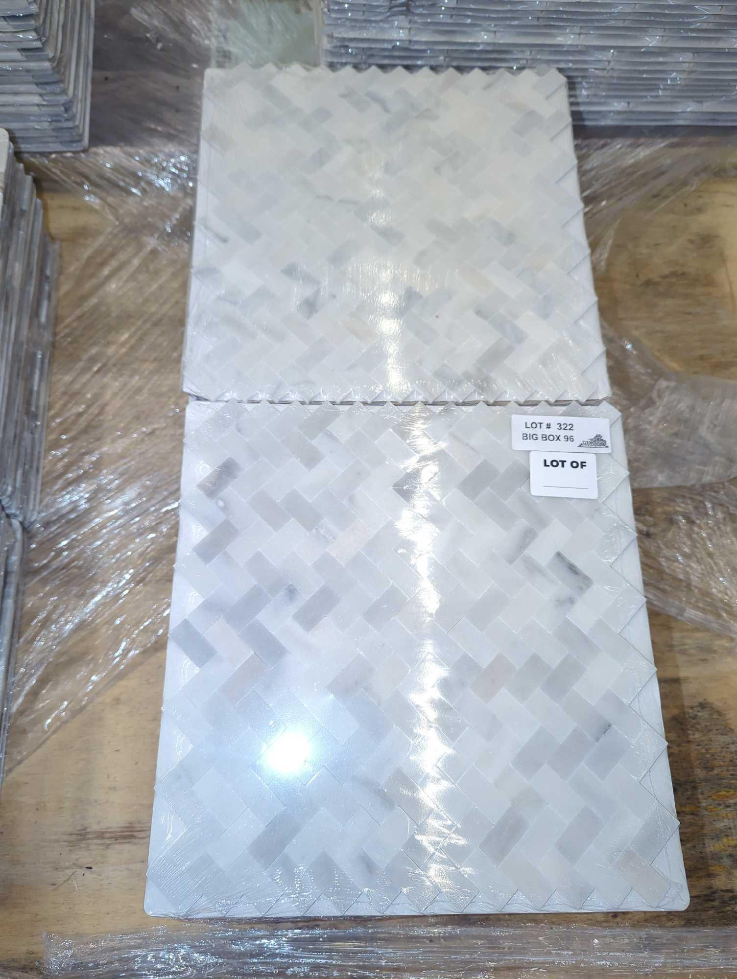 Lot of 50 Sheets of Daltile Xpress Mosaix Peel 'N Stick Frost White 12 in. x 12 in. Marble