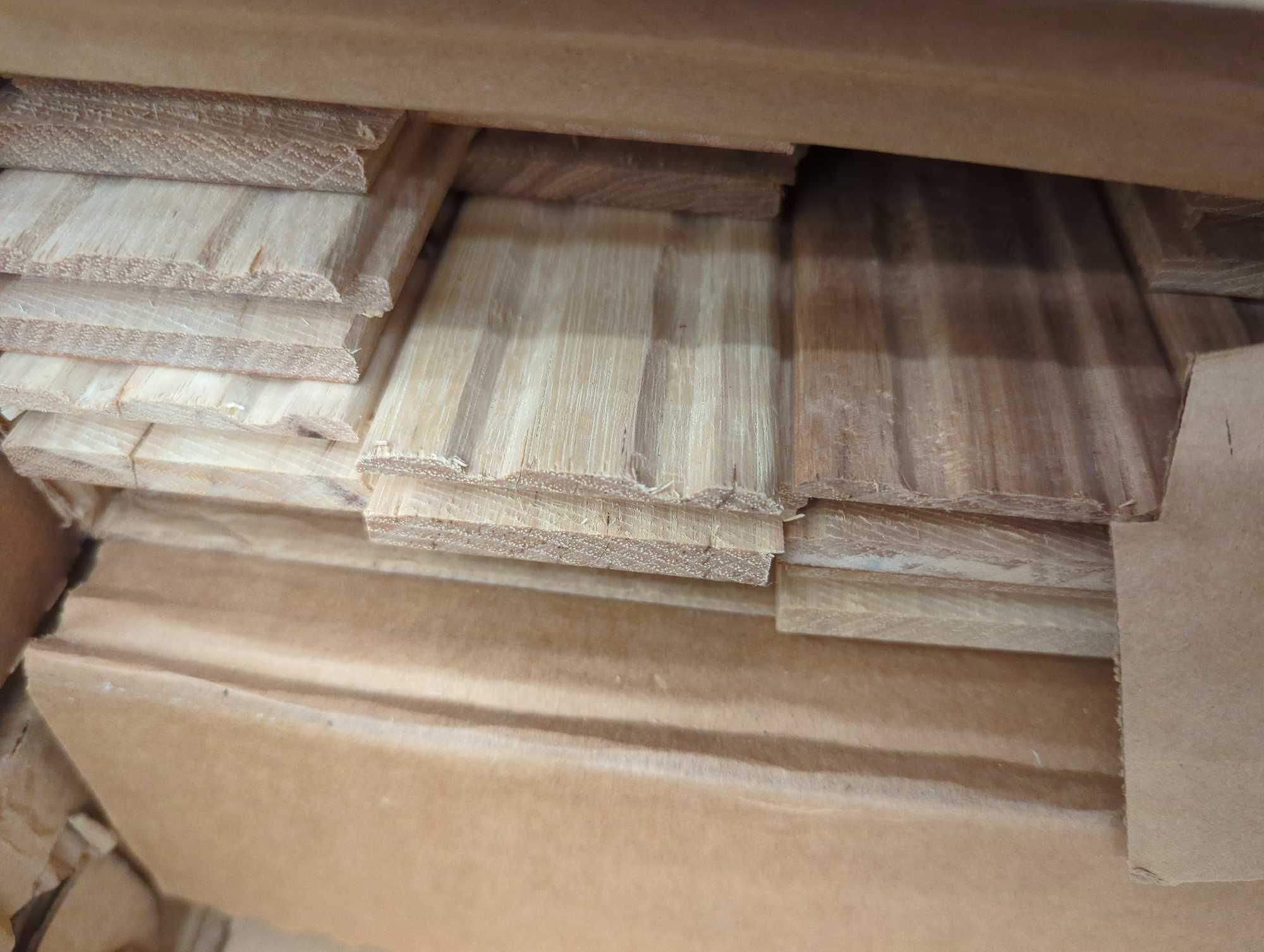 Pallet Lot of 18 Cases of Bruce Country Natural Hickory 3/4 in. Thick x 2-1/4 in. Wide x Random