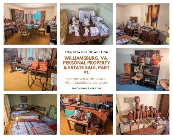 Williamsburg Personal Property & Estate Sale #1.