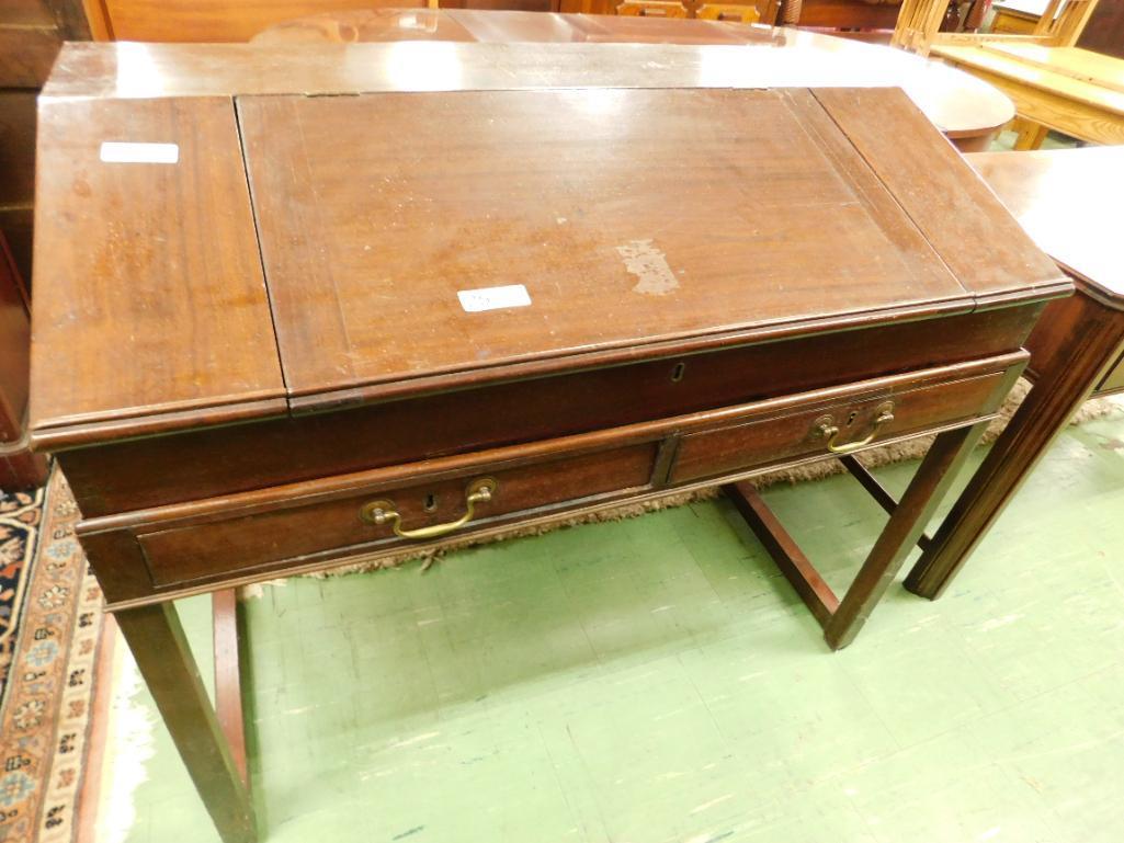 Early 2 Piece Pine Desk with Dovetails