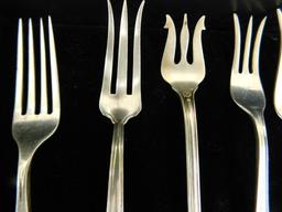 Sterling Silver - H'ordourves / Pickle Forks - Different Patterns - 100.0 Grams