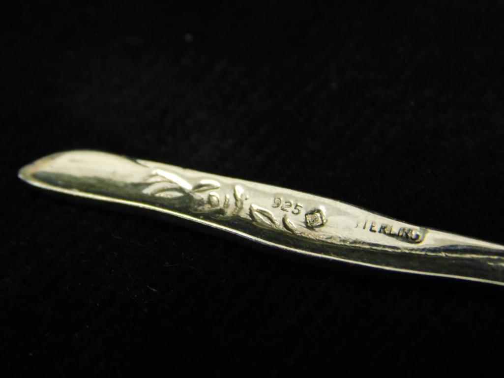 Sterling Silver - 10 Salt Spoons - 6 and 4 Matching - 37.0 Grams