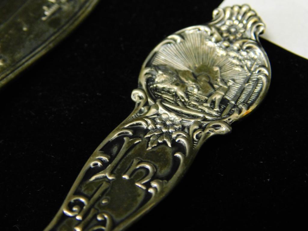 Sterling Silver - 6 Collectors Spoons - 182.0 Grams