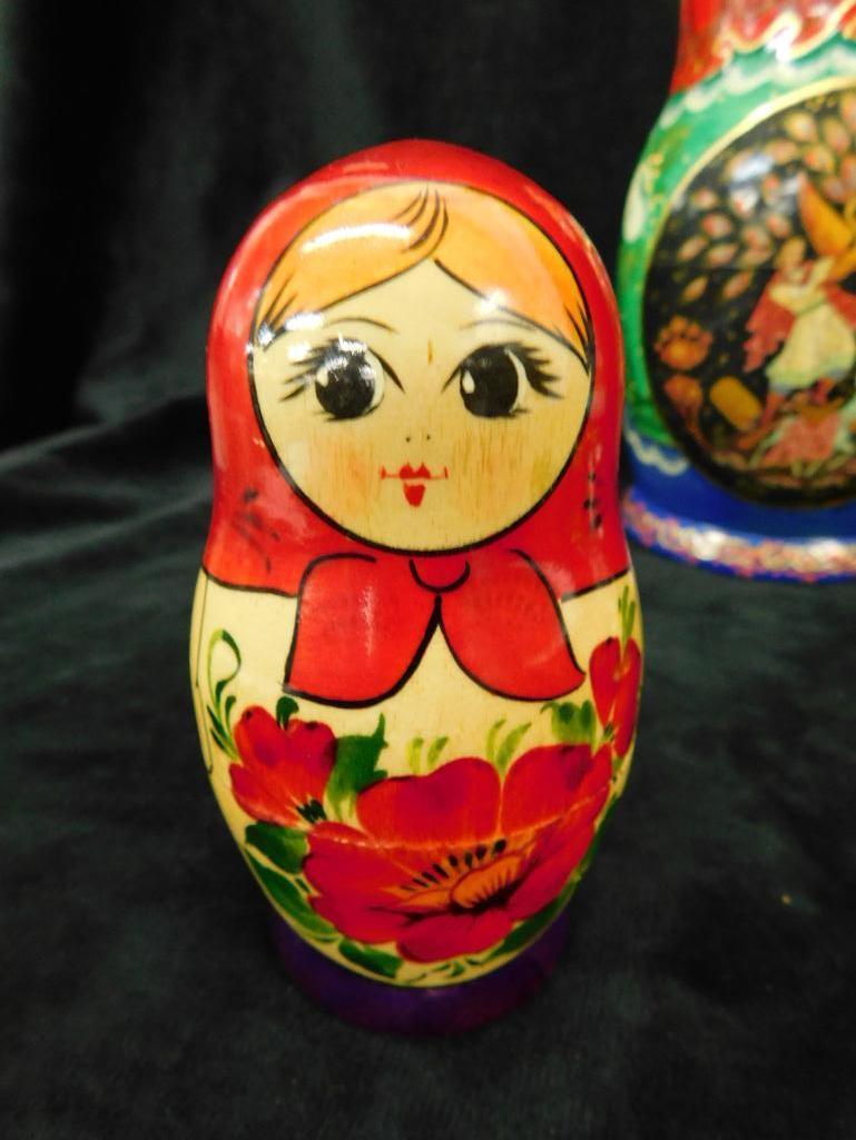 Matryoshka Russian Nesting Dolls - Wood Musical Figurer - Spoons