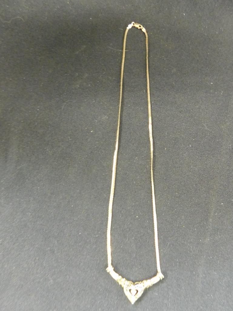 10K Yellow Gold Necklace - 17.5" - Diamond - 3.8 Grams TW