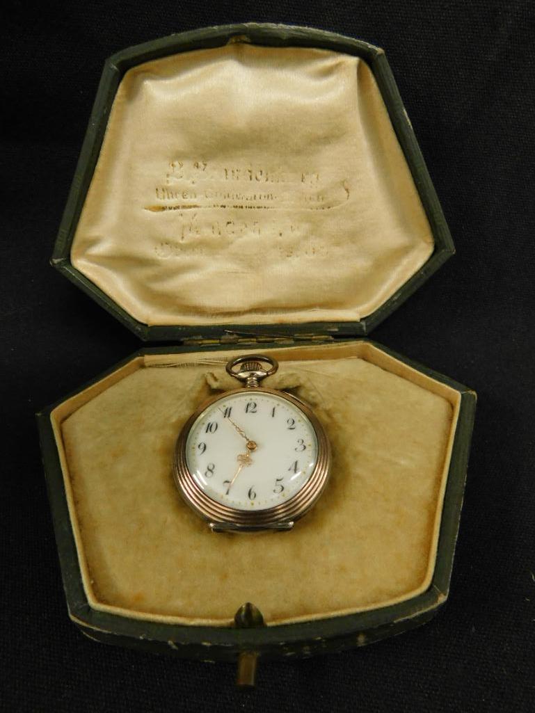 Sterling Silver - 925 - Small Pocket Watch - Hallmarked - 22.8 Grams TW