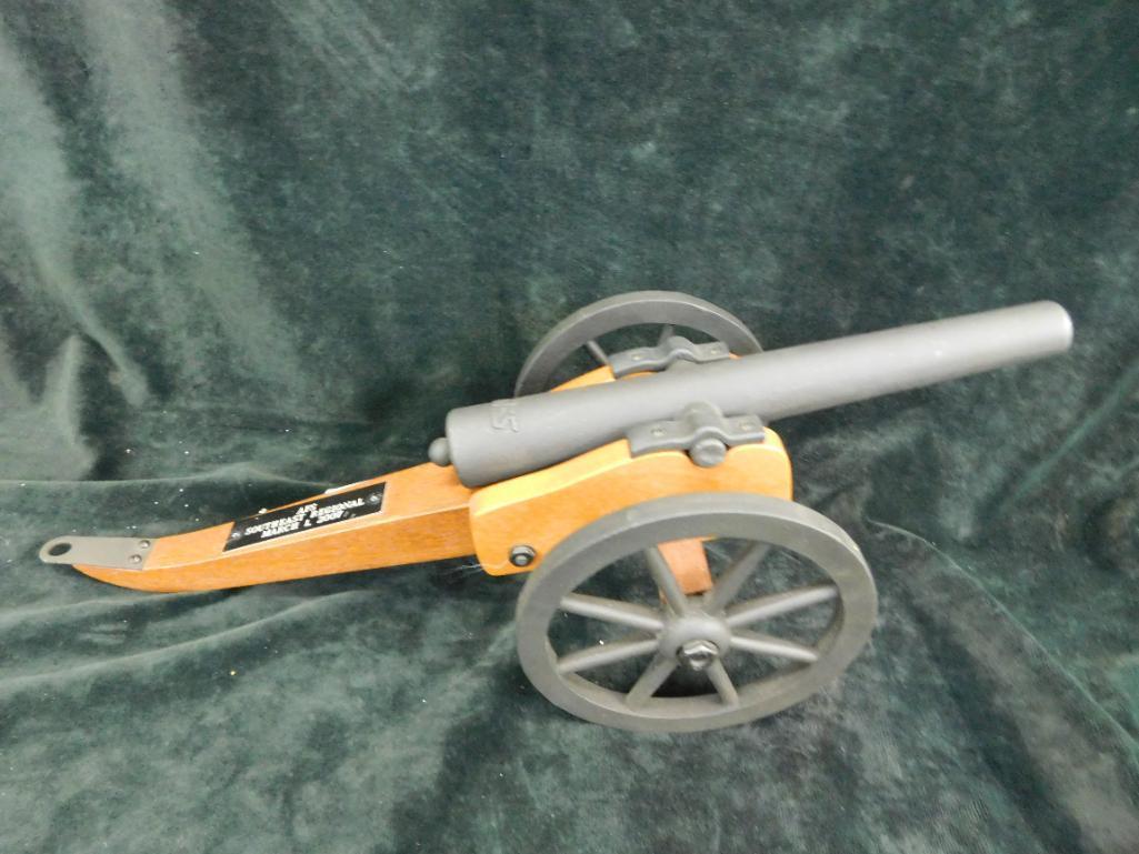 2007 AFS Cast Metal Cannon - Wood and Metal - 7" x 17.5" x 6"