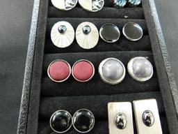 Tray Lot of Vintage Mens Cuff Links