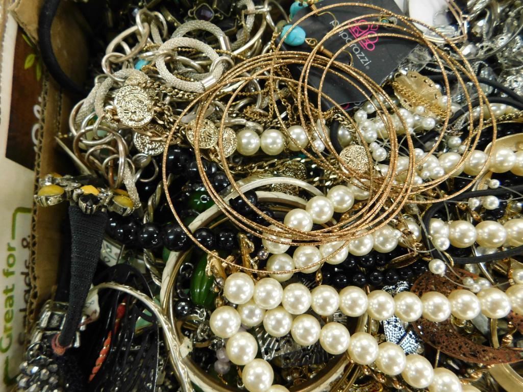 Box Lot of Bulk Costume Jewelry