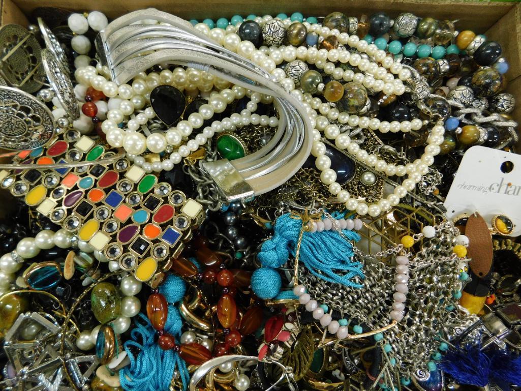 Box Lot of Bulk Costume Jewelry