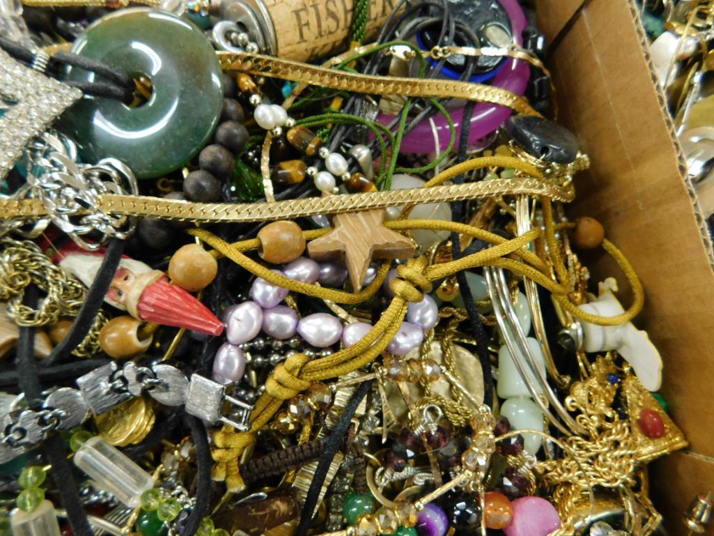 Box Lot of Bulk Costume Jewelry