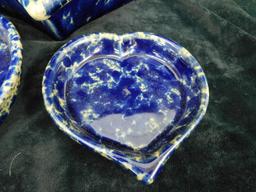 Bennington Potters - Vermont - 3 Heart Shaped Dishes - Lg is 2.25" x 12.25" x 12"