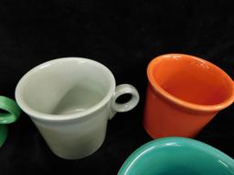 Group of 8 Fiesta Ware Coffee Mugs - 8 Colors