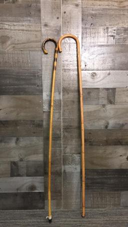 6) VINTAGE BAMBOO WALKING CANES