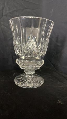 CRYSTAL VASE, BLASKET & CENTERPIECE BOWL