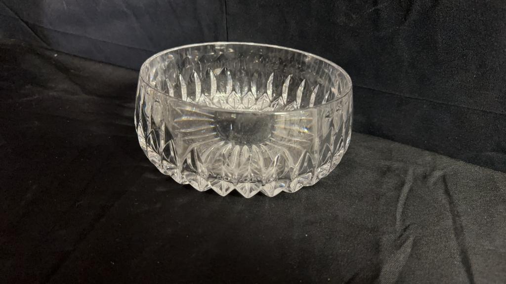 CRYSTAL VASE, BLASKET & CENTERPIECE BOWL