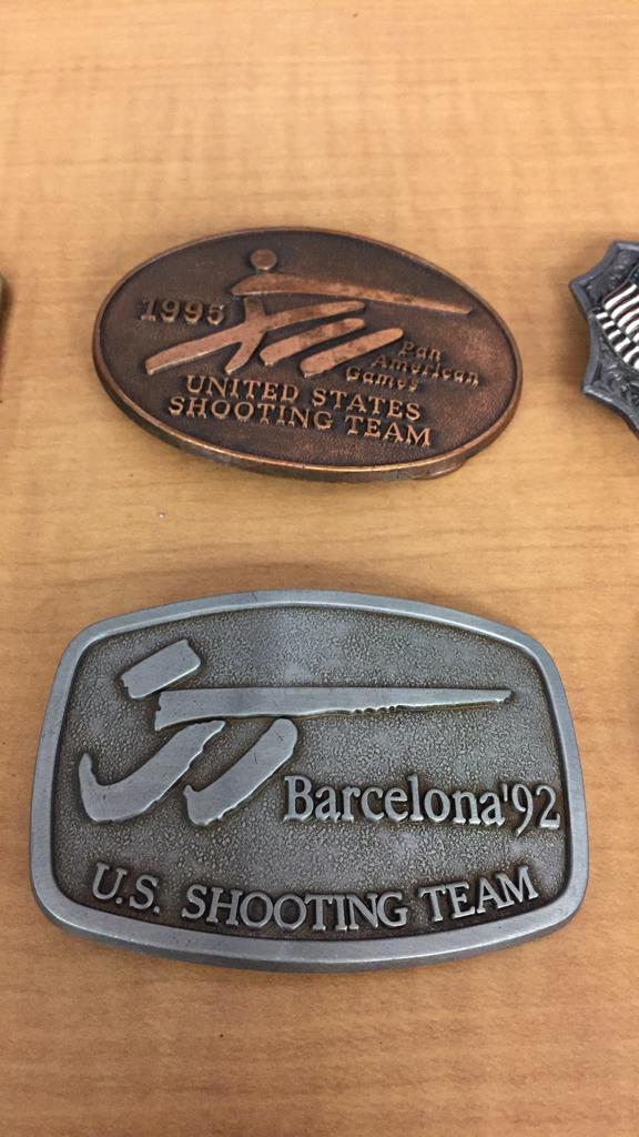 U.S. SHOOTING TEAM BELT BUCKLES & ARMY MEDALLIONS