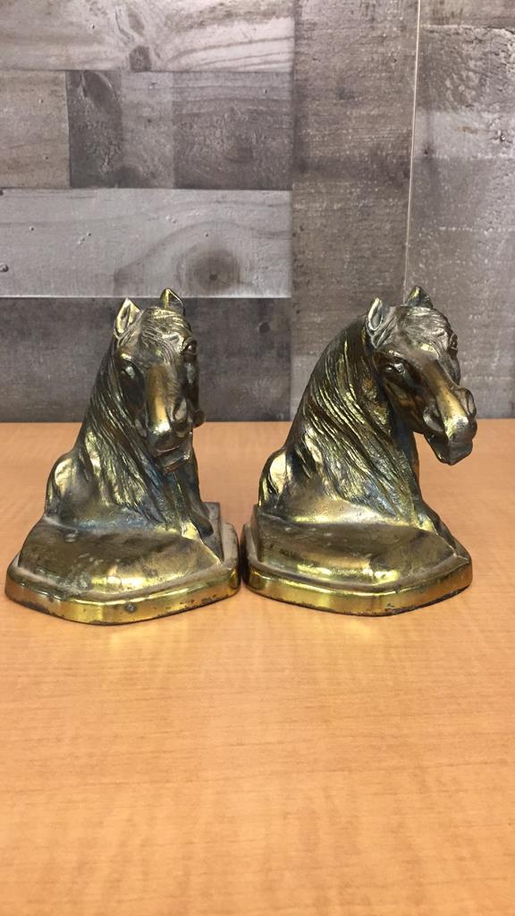 BRASS HORSE BOOKENDS