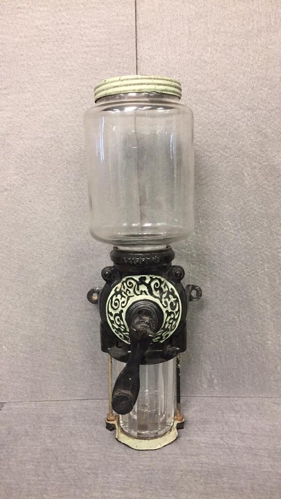 ANTIQUE BRIGHTON WALL MOUNT COFFEE GRINDER