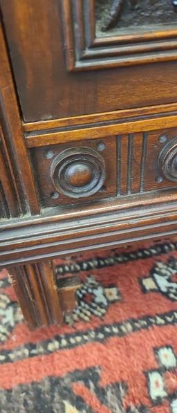 ANTIQUE GOTHIC REVIVIAL CURIO CABINET