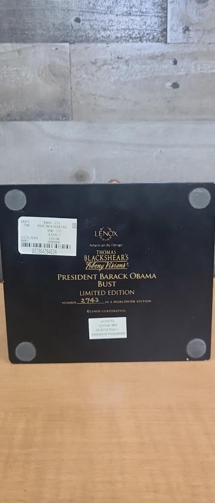 LENOX EBONY VISIONS "PRESIDENT BARACK OBAMA BUST"