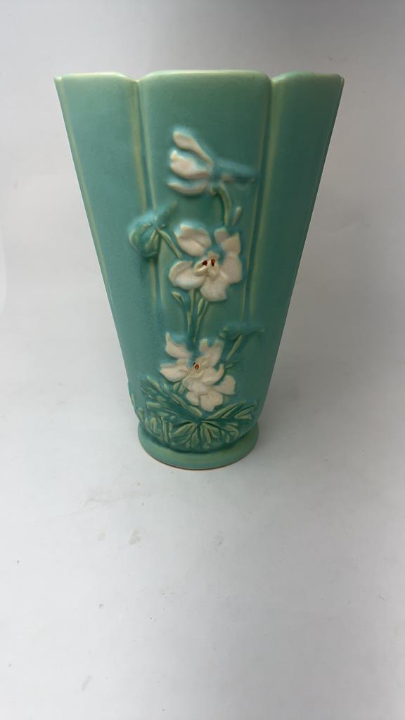 WELLER POTTERY LARGE FLORAL VASE F-23