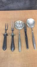 5) STERLING SILVER SERVING UTENSILS