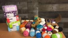 15+ SPOOLS OF KNITTING/CROQUET YARN