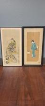 PAIR OF JAPANESE GEISHA ART PRINTS