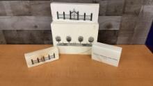 4) DEPT. 56 HERITAGE VILLAGE ACCESSORIES SETS