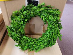 (24) Indoor Greenery Wreaths - Boxwood Design