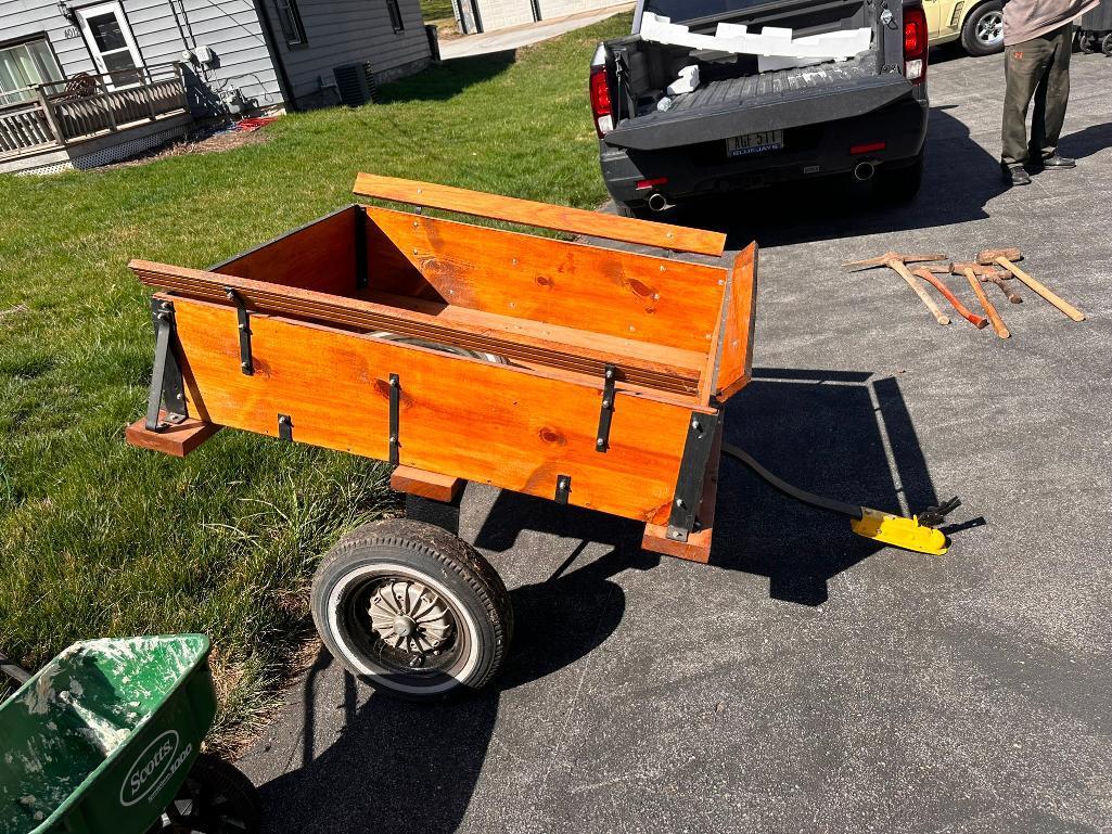 Pull-Behind Wood Wagon on Steel Running Gear